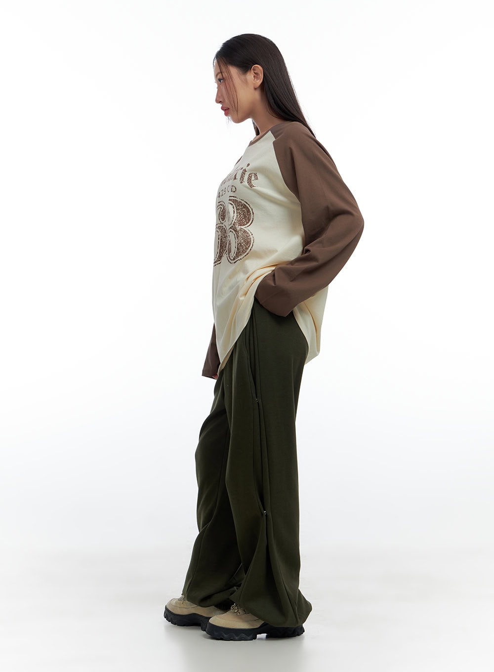 Side-Buttoned Wide-Leg Sweatpants CS424