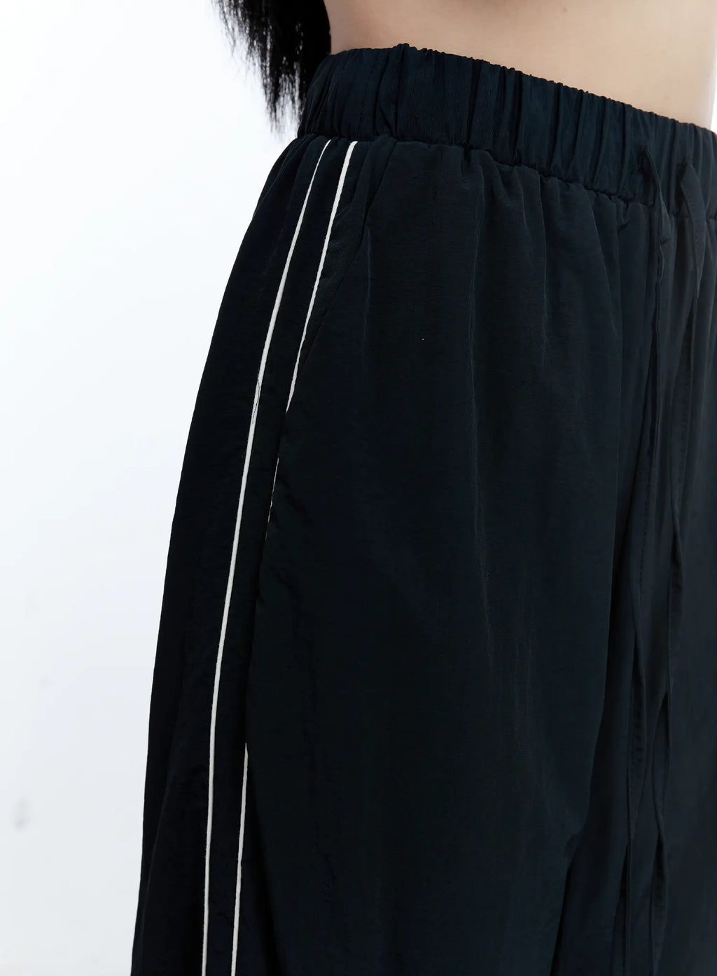 Nylon Wide-Leg Track Pants CG512