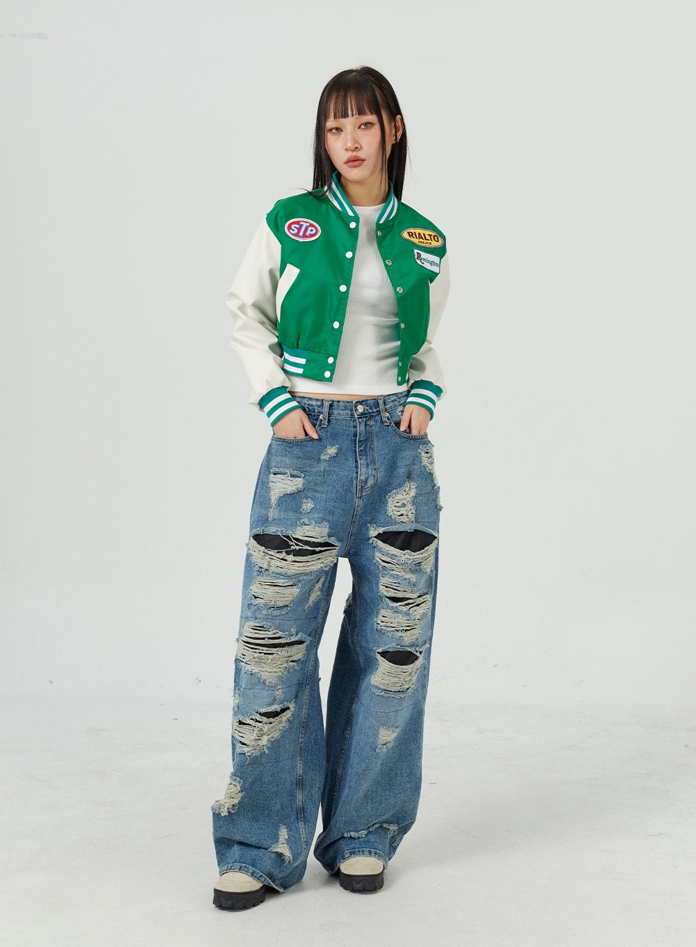 Ripped Baggy Jeans CM317