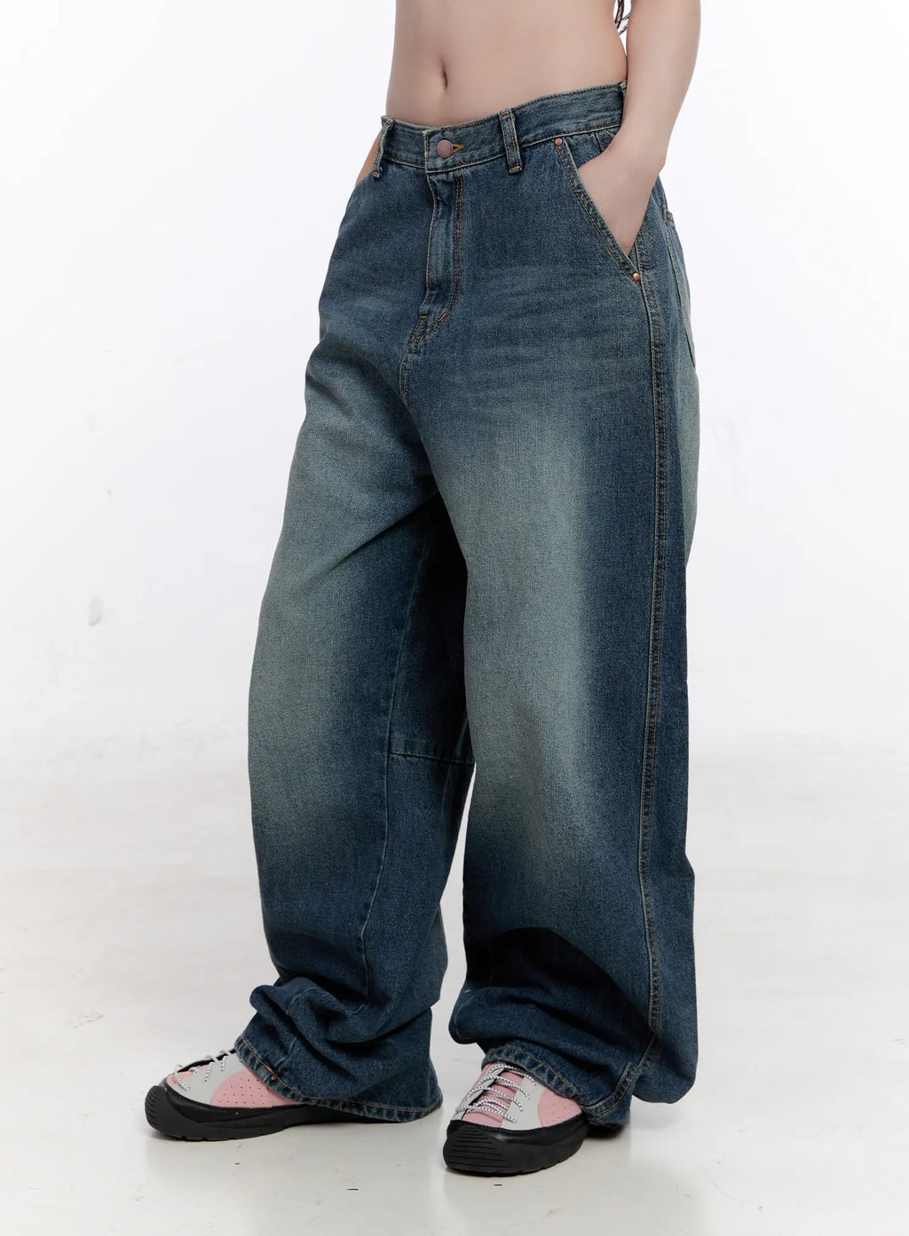 Mylah Washed Wide-Leg Jeans CO501