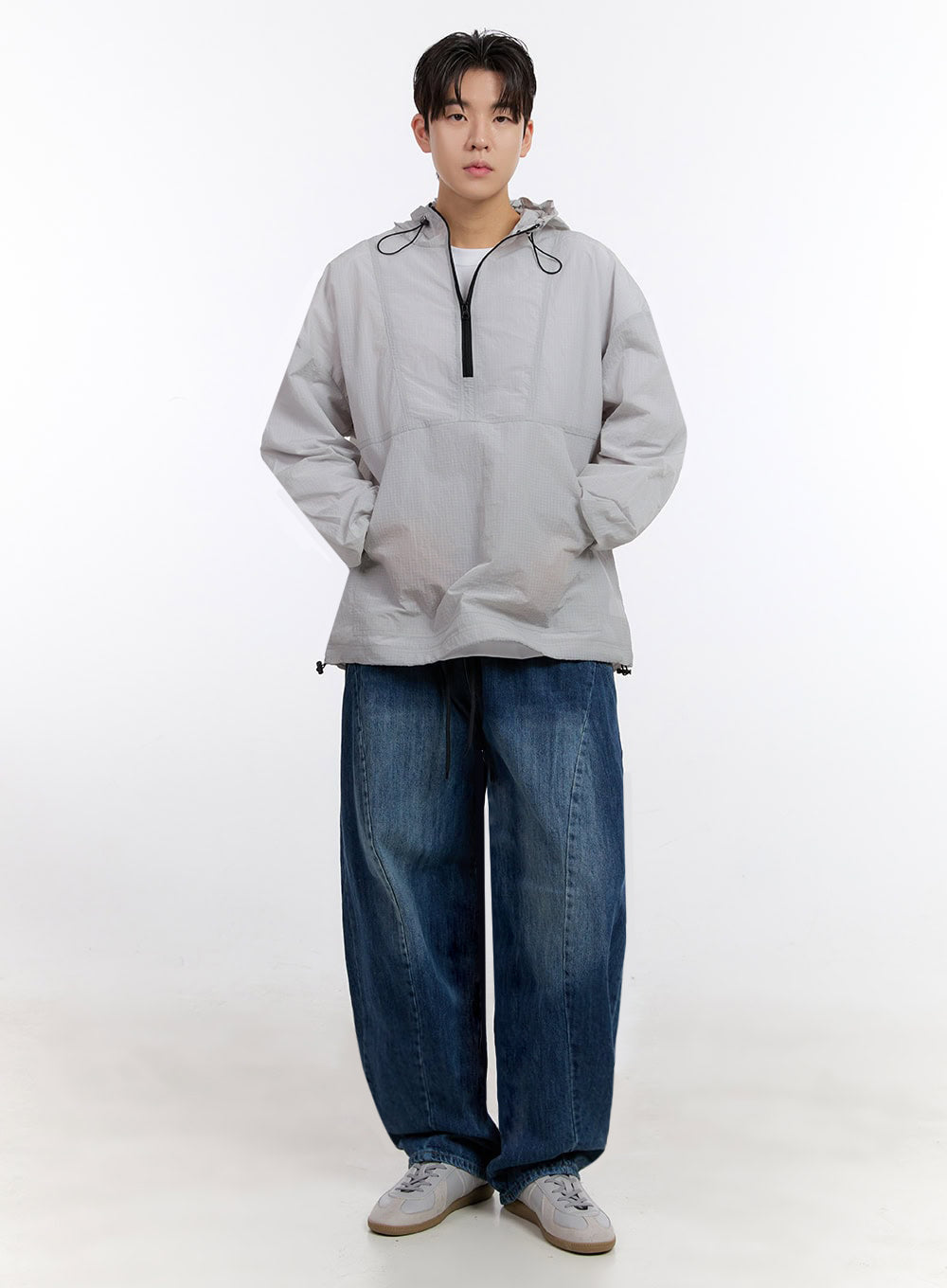 Men's Stitched Wide-Fit Jeans IF528