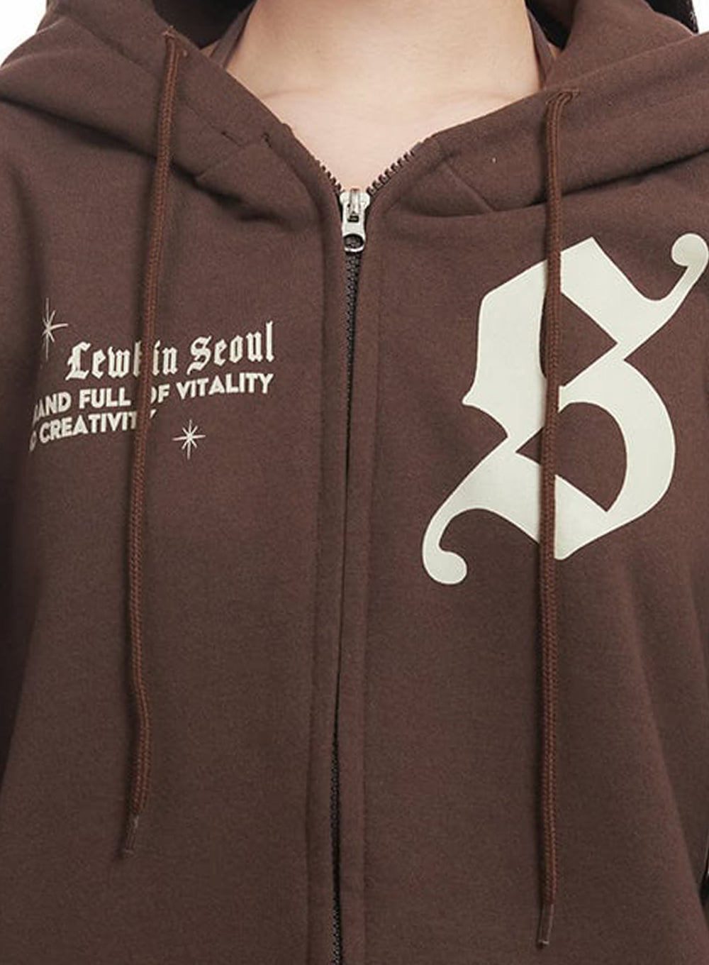 Graphic Oversize Zip-Up Hooded Jacket IM528