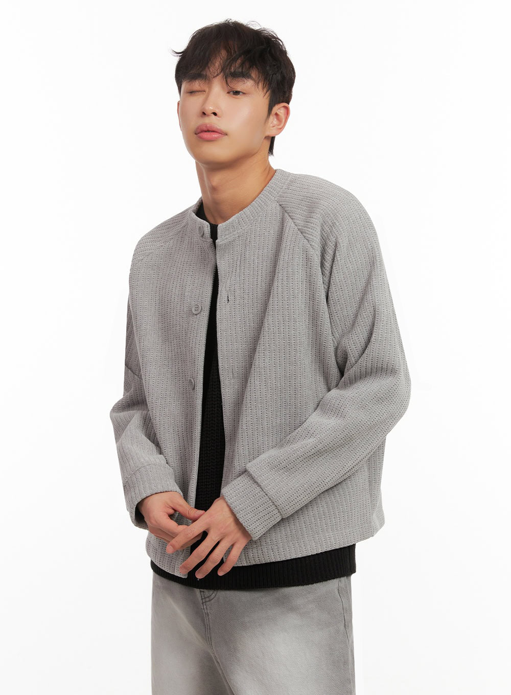 Men's Buttoned Knit Cardigan ID431