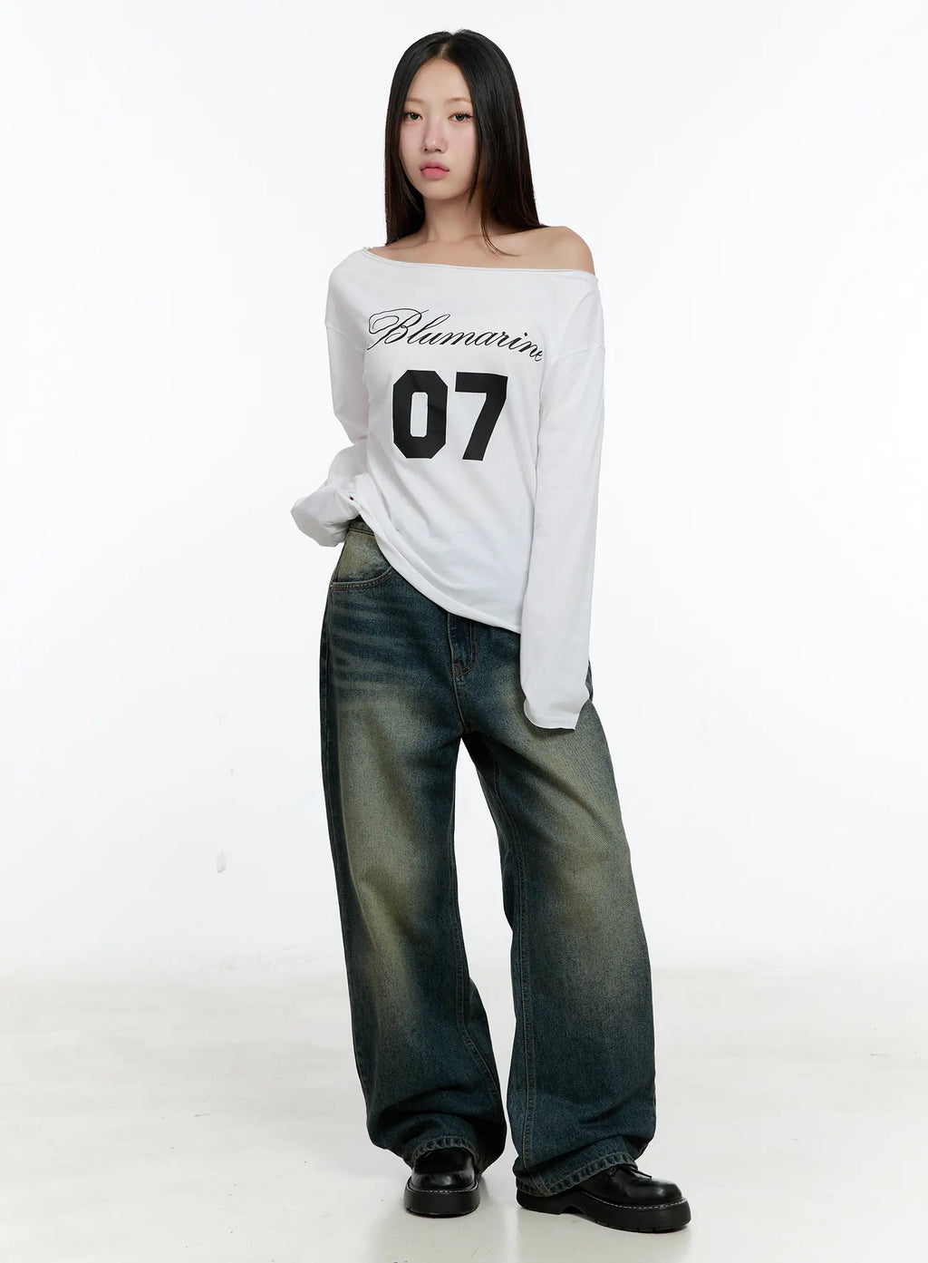 07 Off-Shoulder Long Sleeve Top CS518