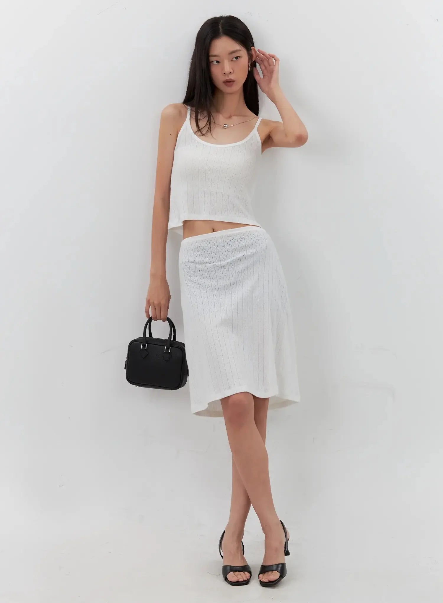 Faux-Leather Slingback Heels IS516