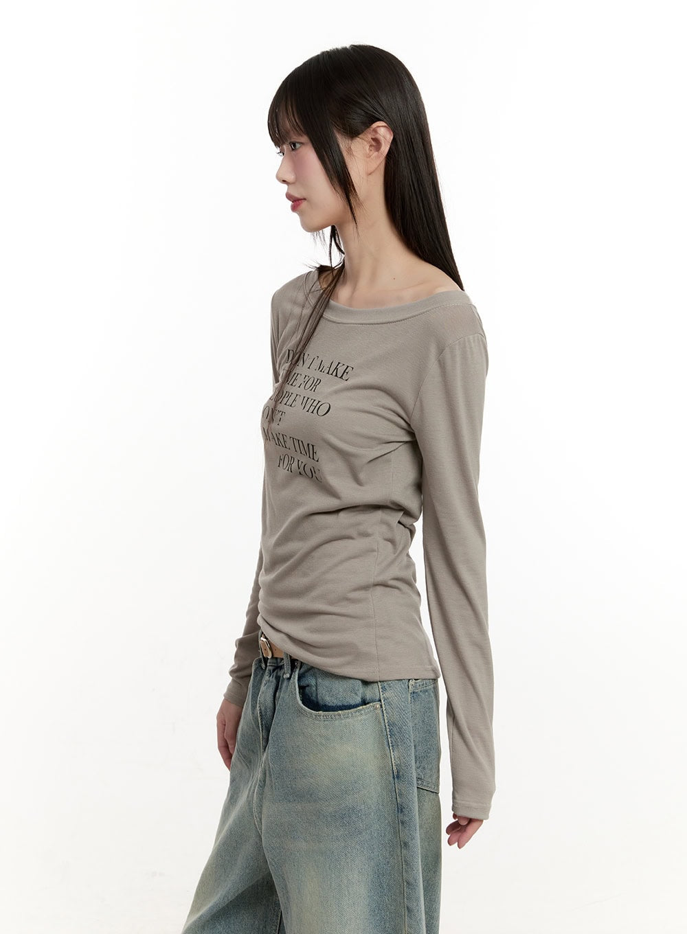 Casual Graphic Long-Sleeve Top CM513