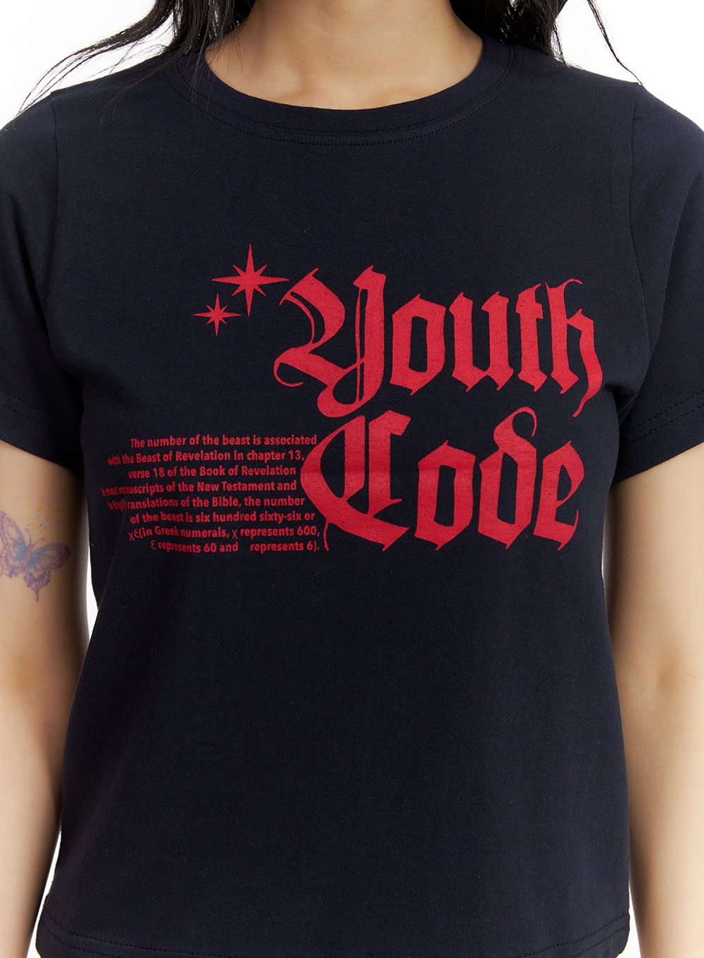 Lettering Crop Top CU413