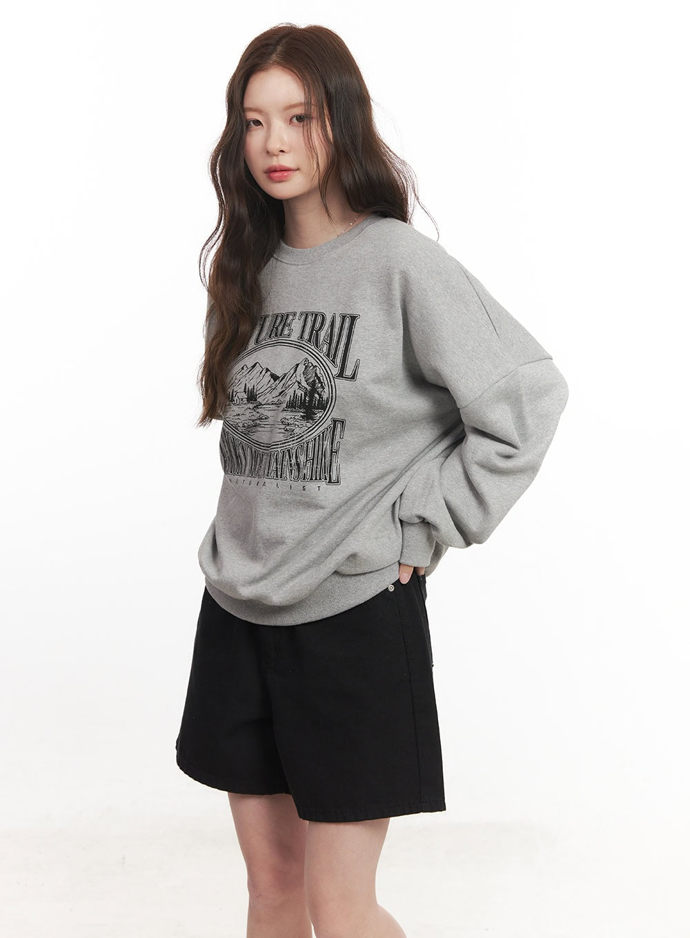 Nature Graphic Oversize Sweatshirt CA501