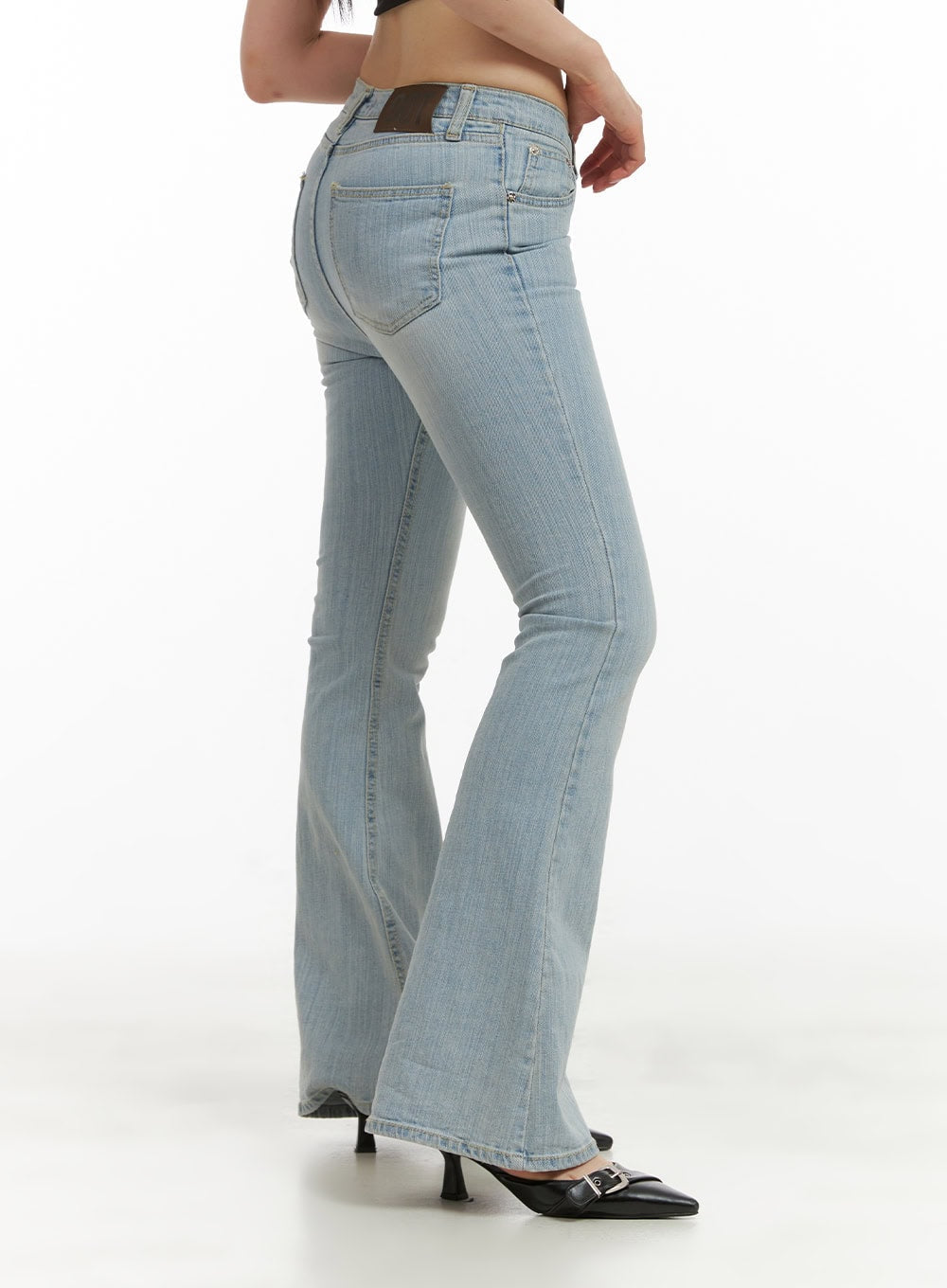 Low Waist Slim Fit Bootcut Jeans CU424