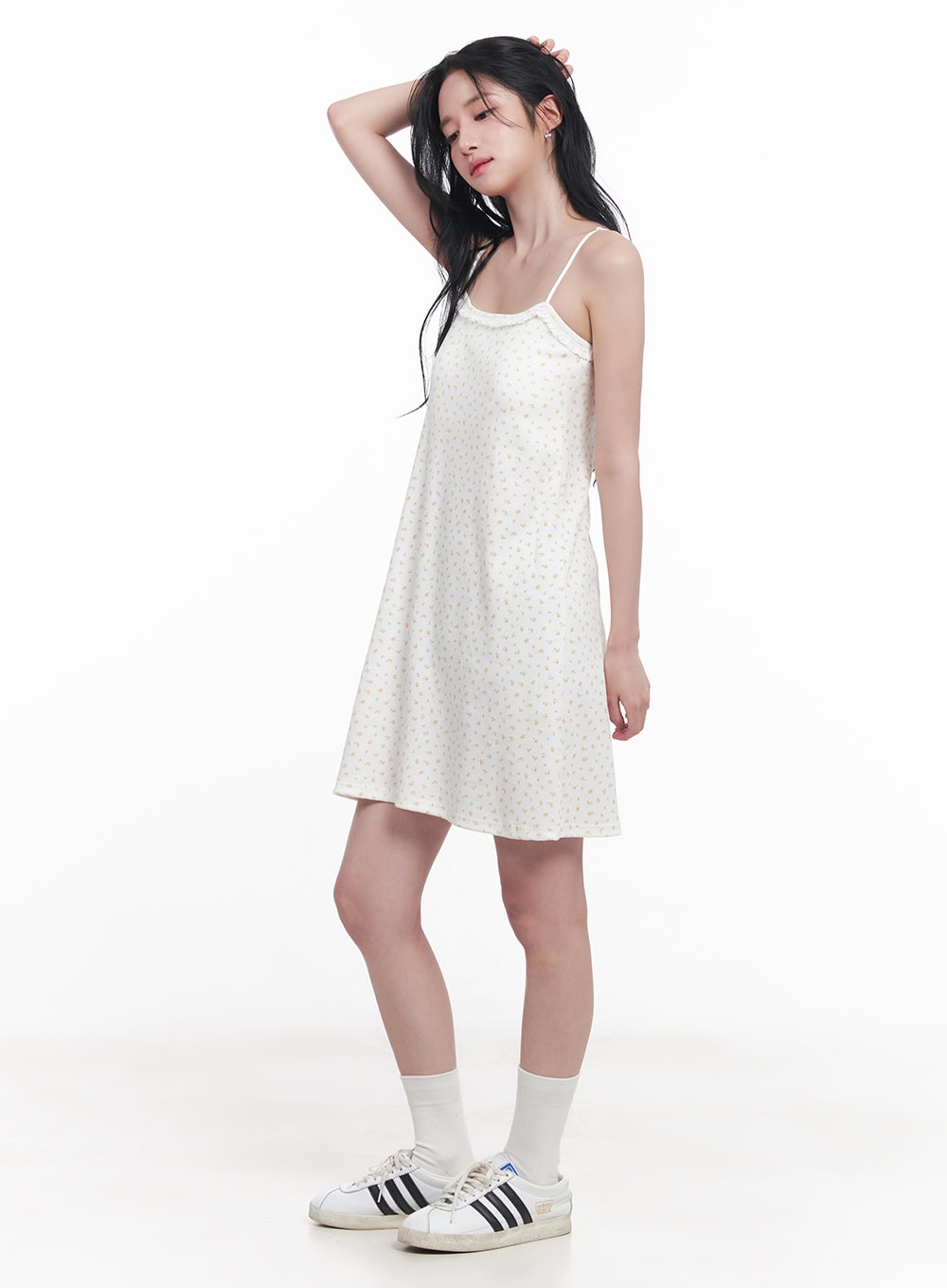 Floral Lace Padded Cami Mini Dress CY523