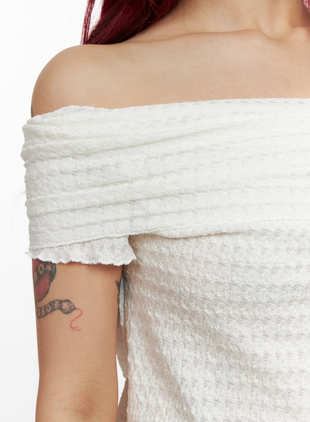 Lace Harmony Off Shoulder Top CY430