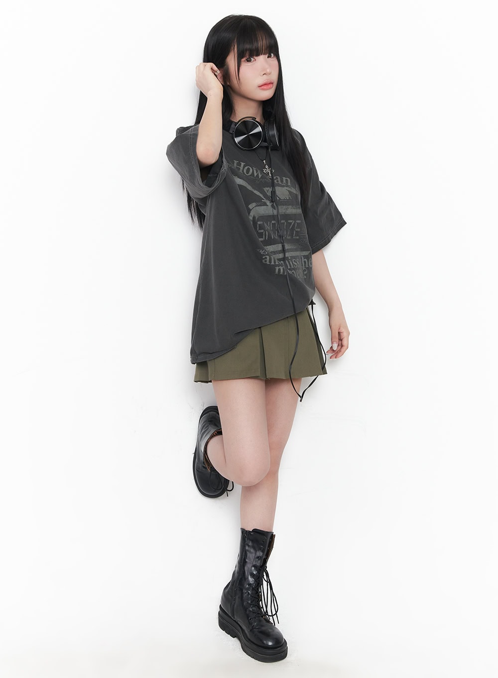 Graphic Oversize Cotton T-Shirt CY527