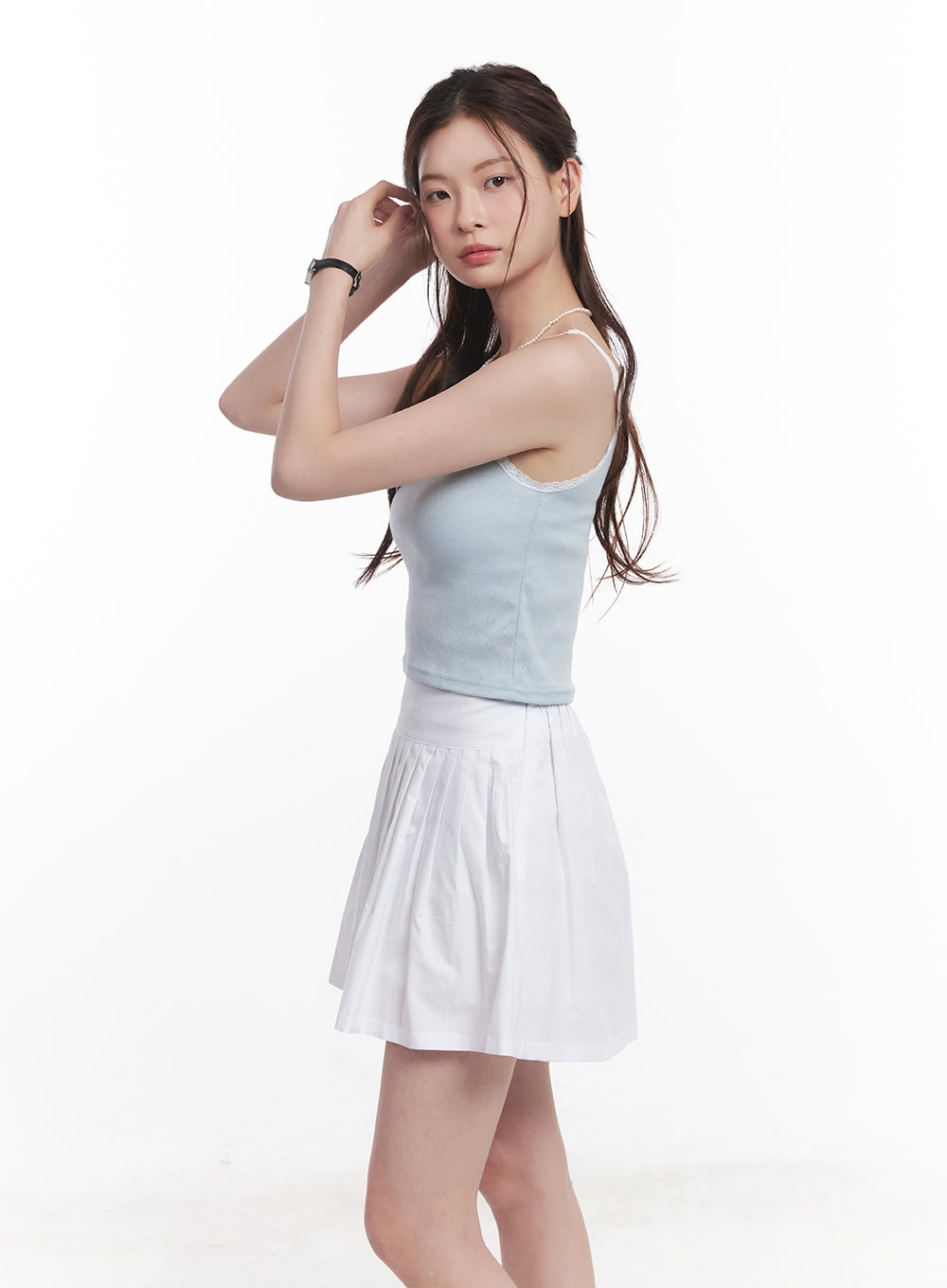 Ribbon Lace-Trim Cami Top CY519