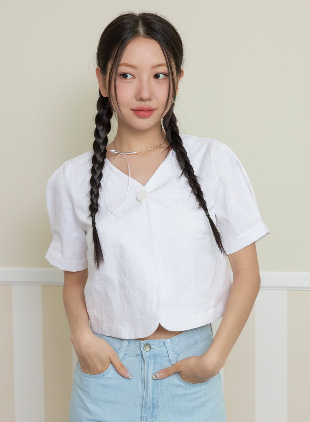 Ribbon Choker Necklace OY427