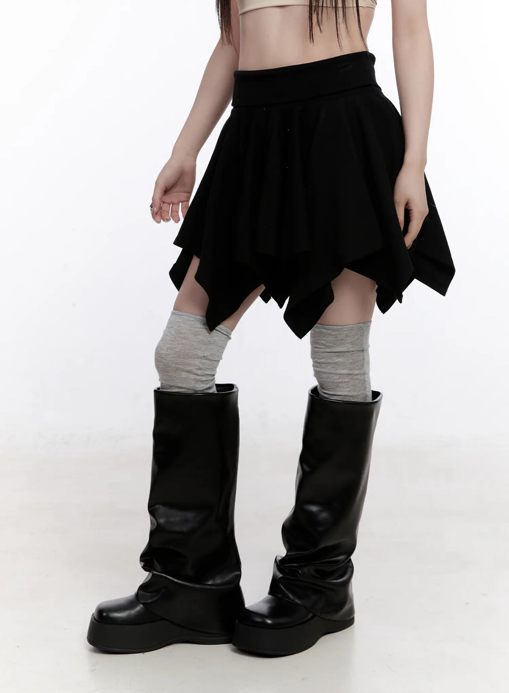 Asymmetrical Layered Mini Shirt CO501