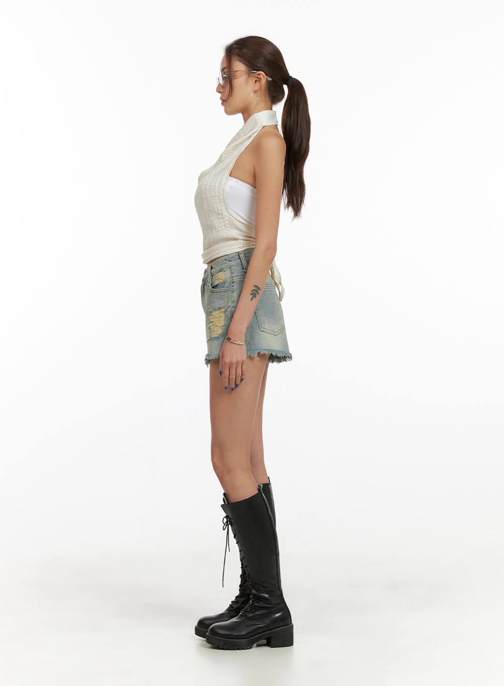 Vintage Ripped Denim Shorts CY431