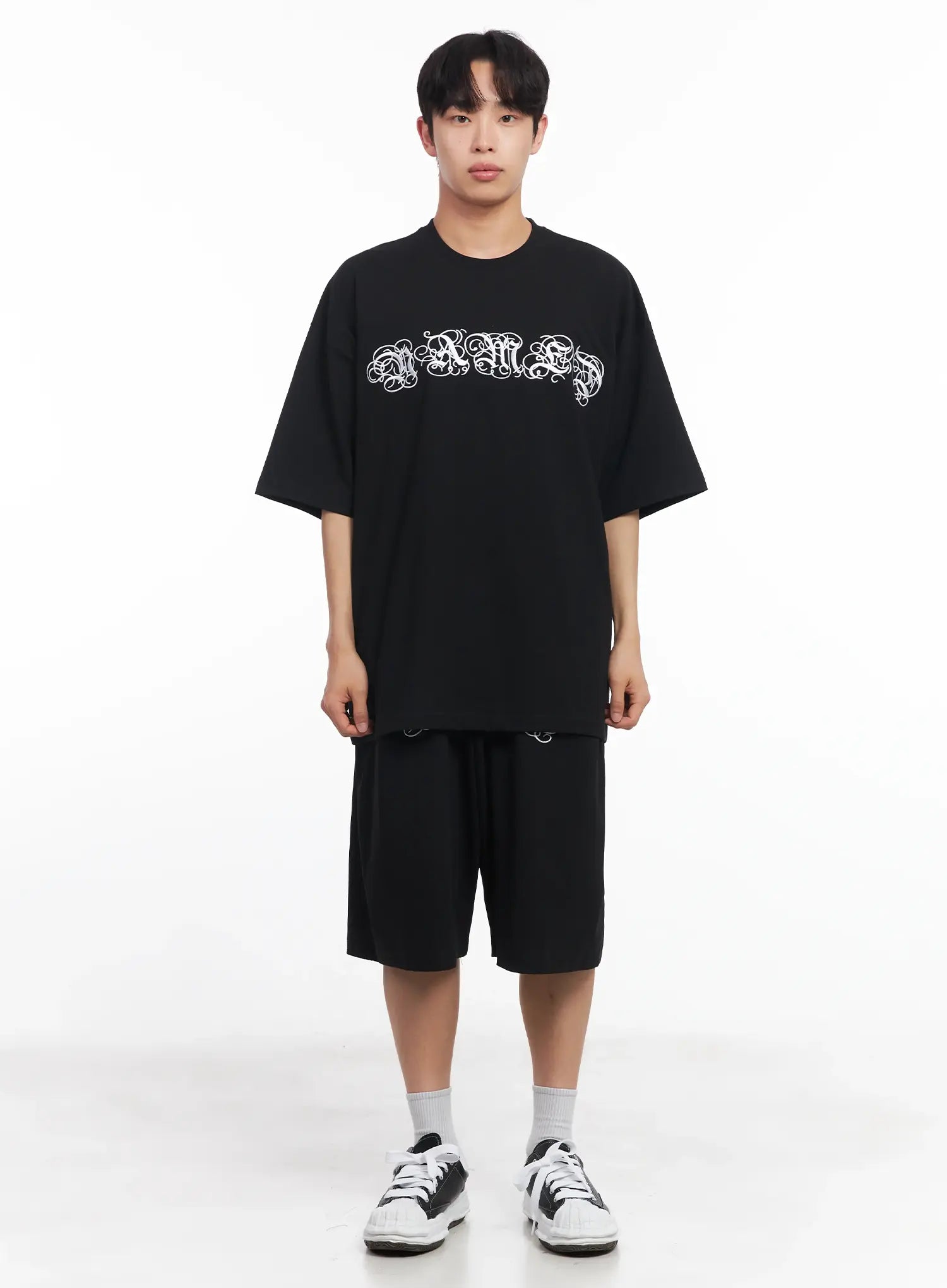 Men's Embroidered Graphic Sweat Shorts IU518