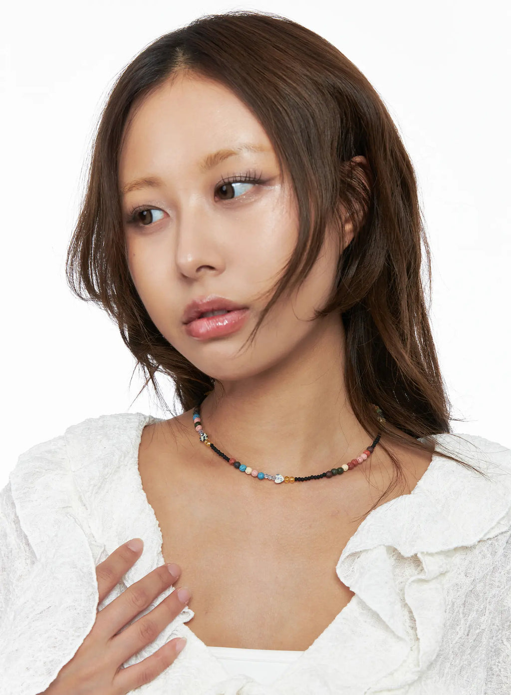 Multicolor Beaded Choker Necklace CO513