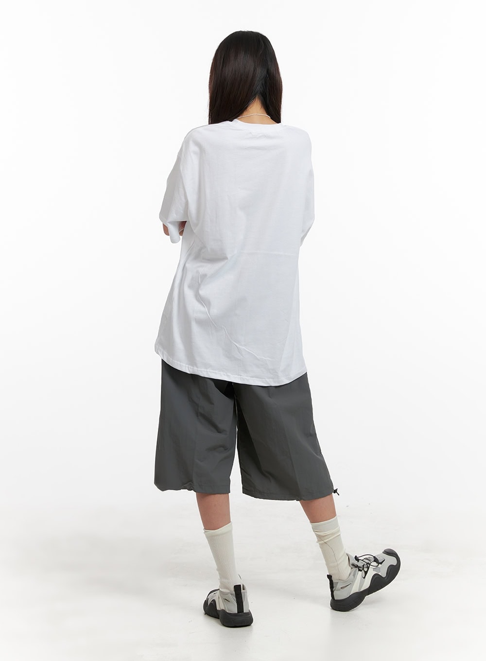 String-Banded Nylon Pants CA430