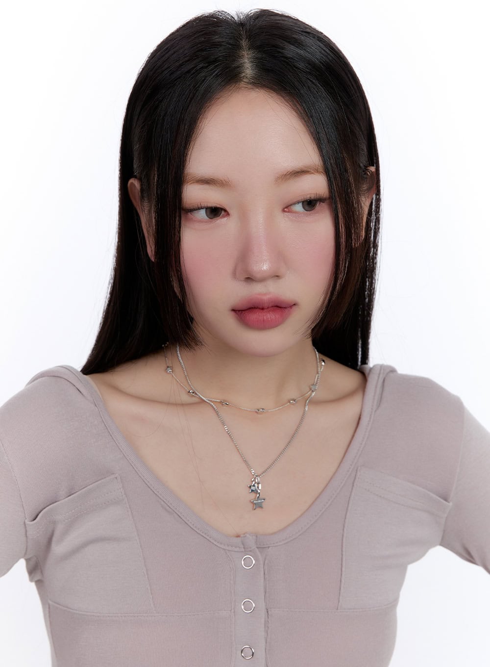 Layered Star Chain Necklace CJ511