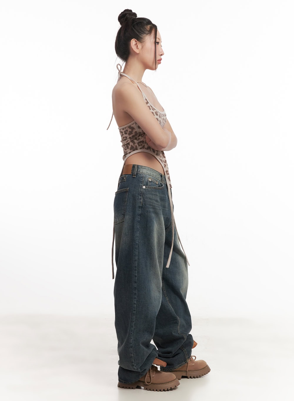 Leilani Washed Baggy Jeans CM531