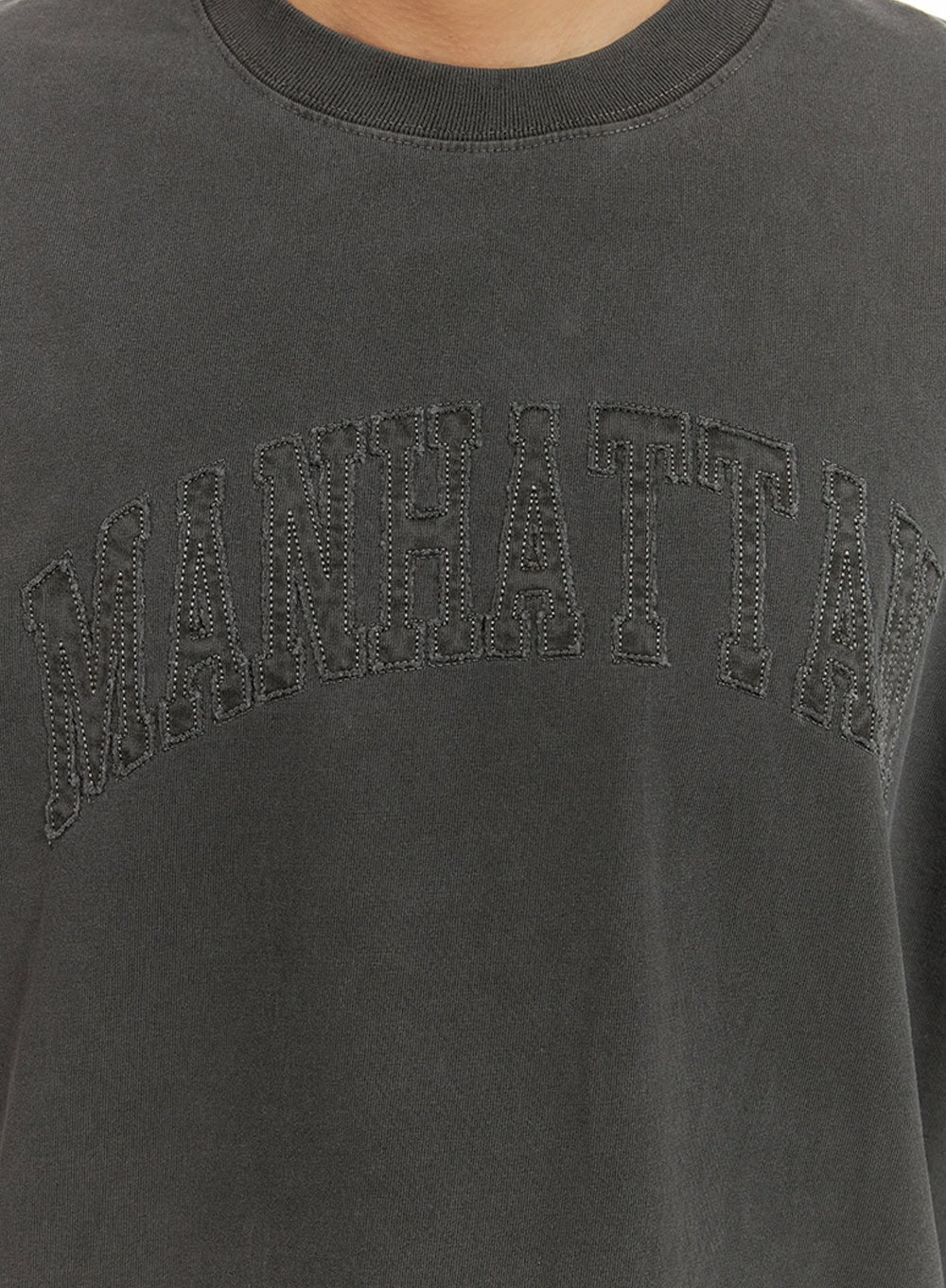 Men's Stitched Lettering T-Shirt IU419