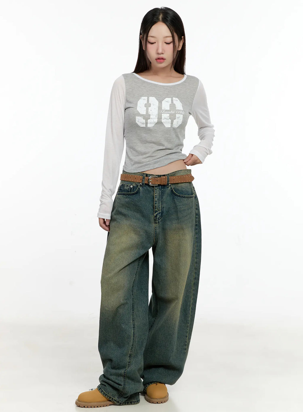Sooyoung Baggy Vintage Wash Jeans CL531