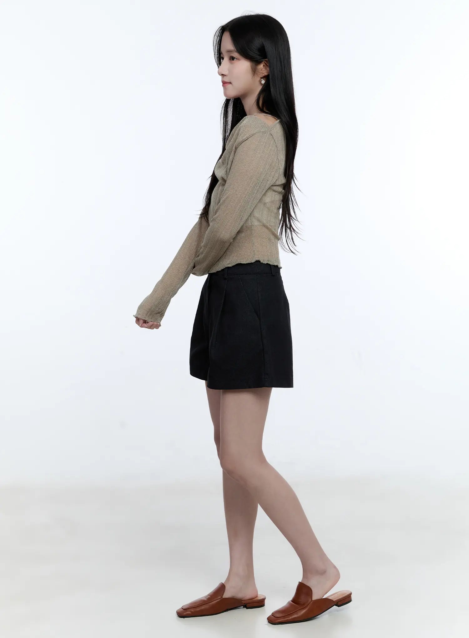 Fatima Wide-Fit Denim Shorts CG513