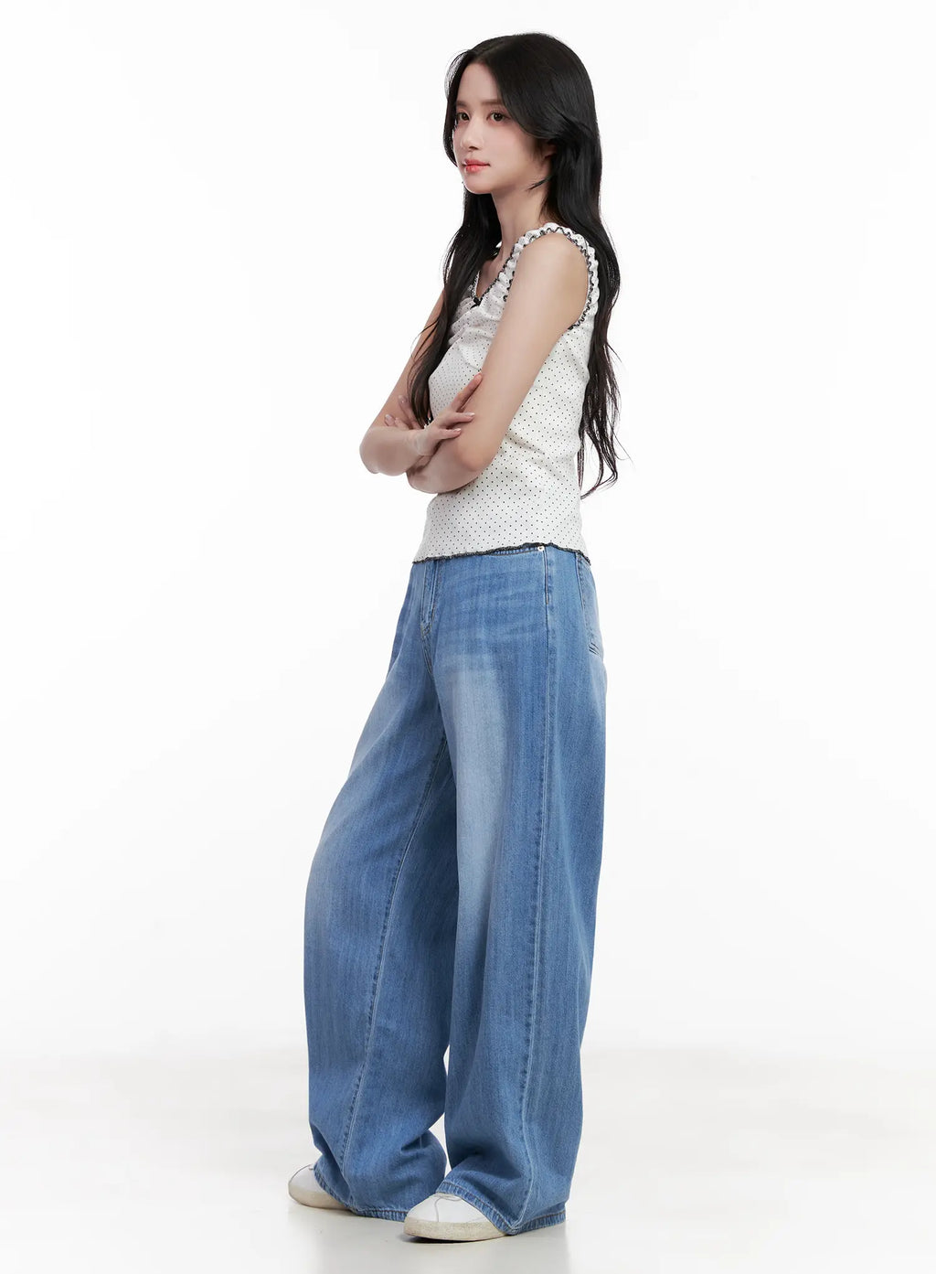 Jungeun Wide-Leg Summer Denim Jeans CL516