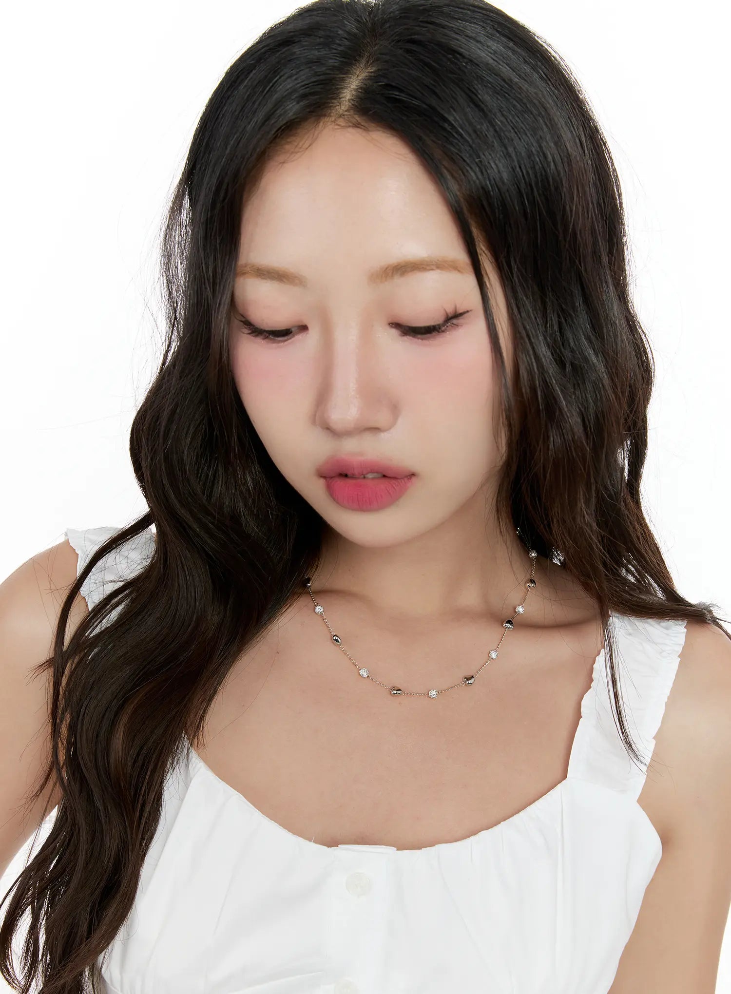 Cubic Heart Chain Necklace CG501