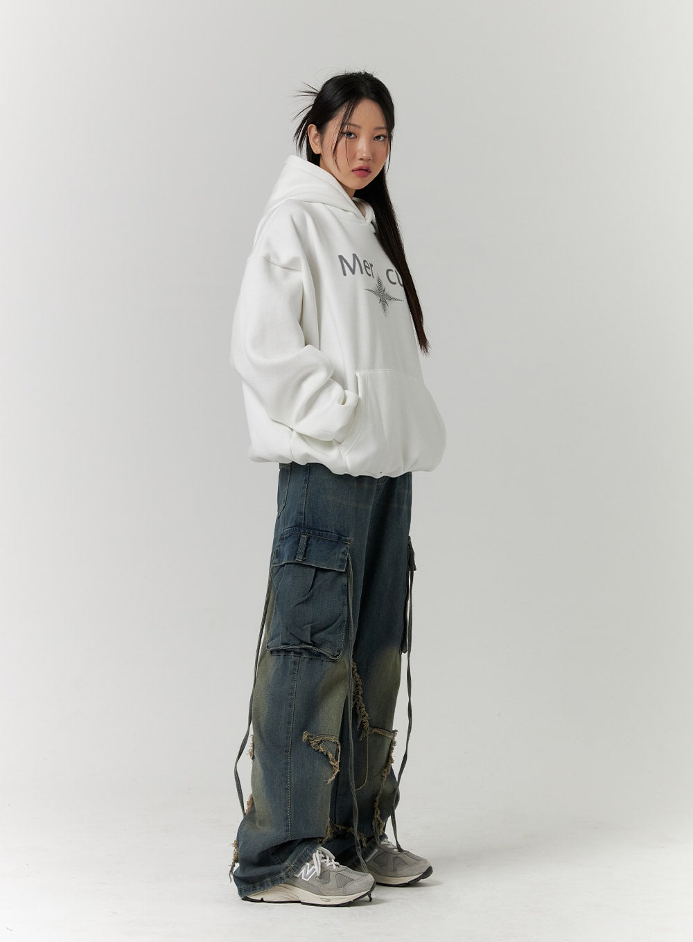 Graphic Lettering Hooded Sweatshirt CD312