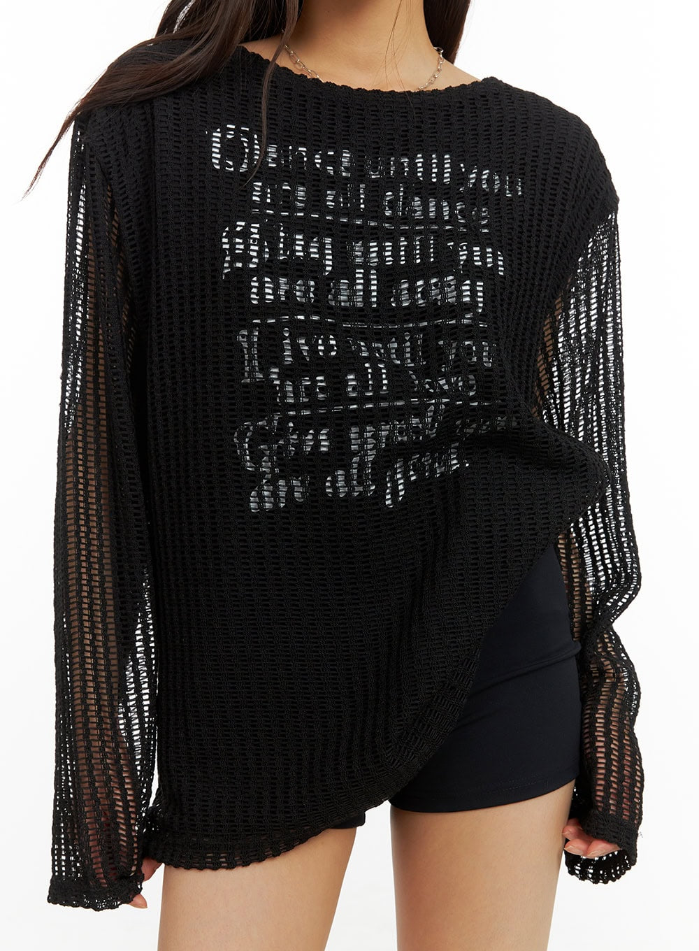 Hollow Out Graphic Sweater CY417