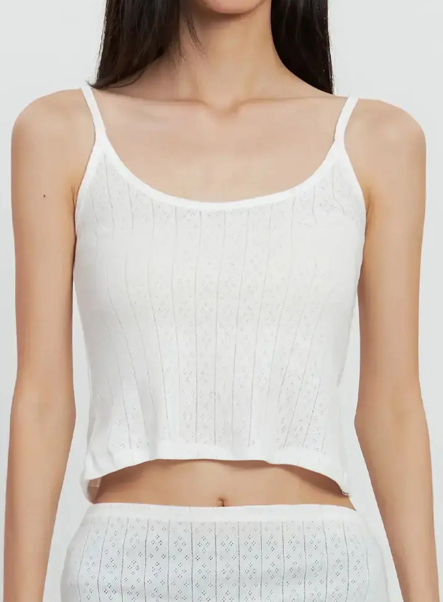 Ribbed Eyelet Tank Top IL528