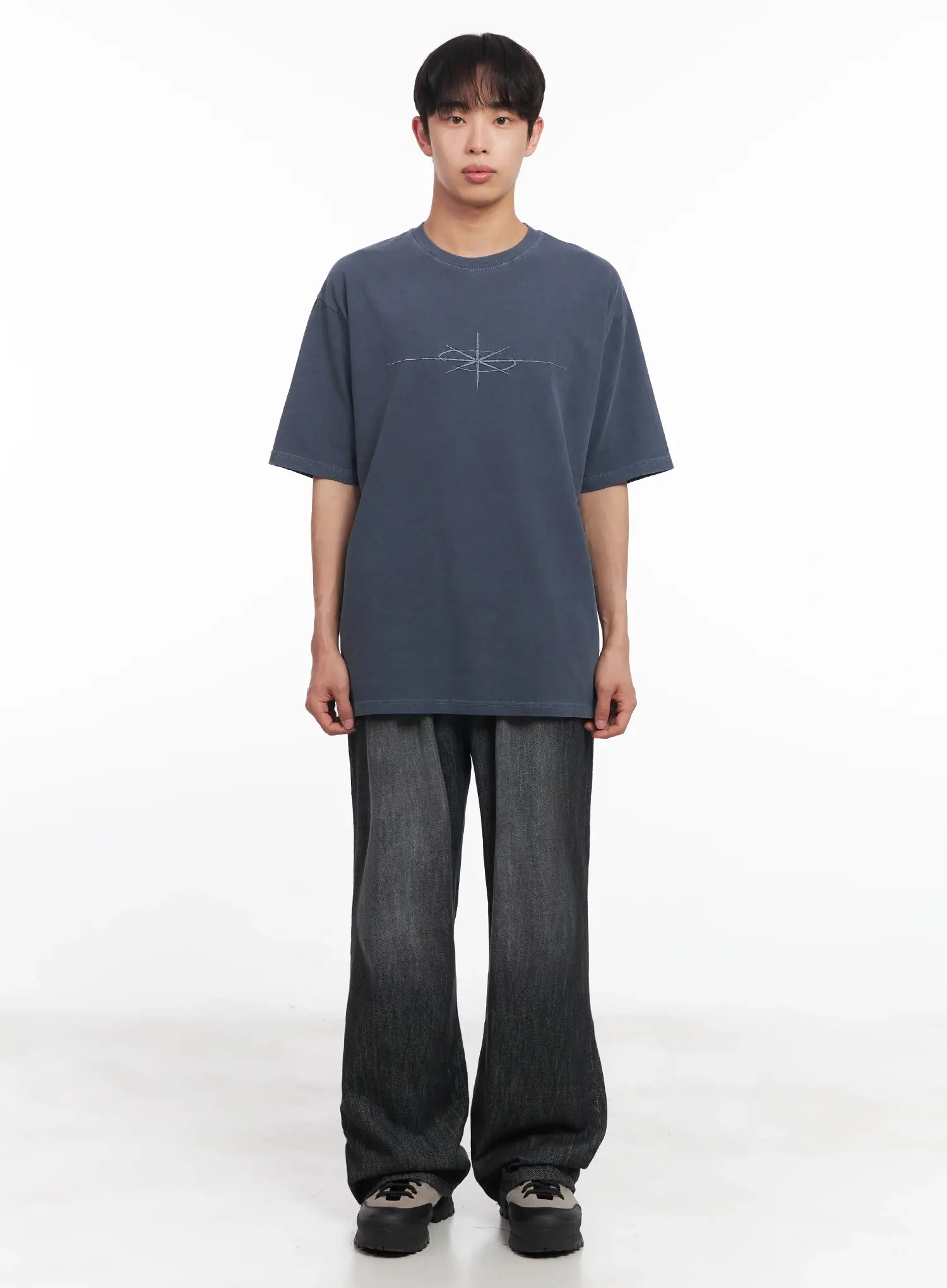 Men's Adjustable Linen Denim Pants (Black) IU518