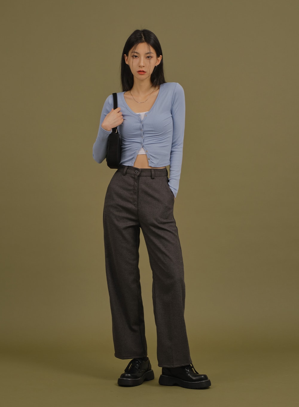 Crop Cardigan with Buttons