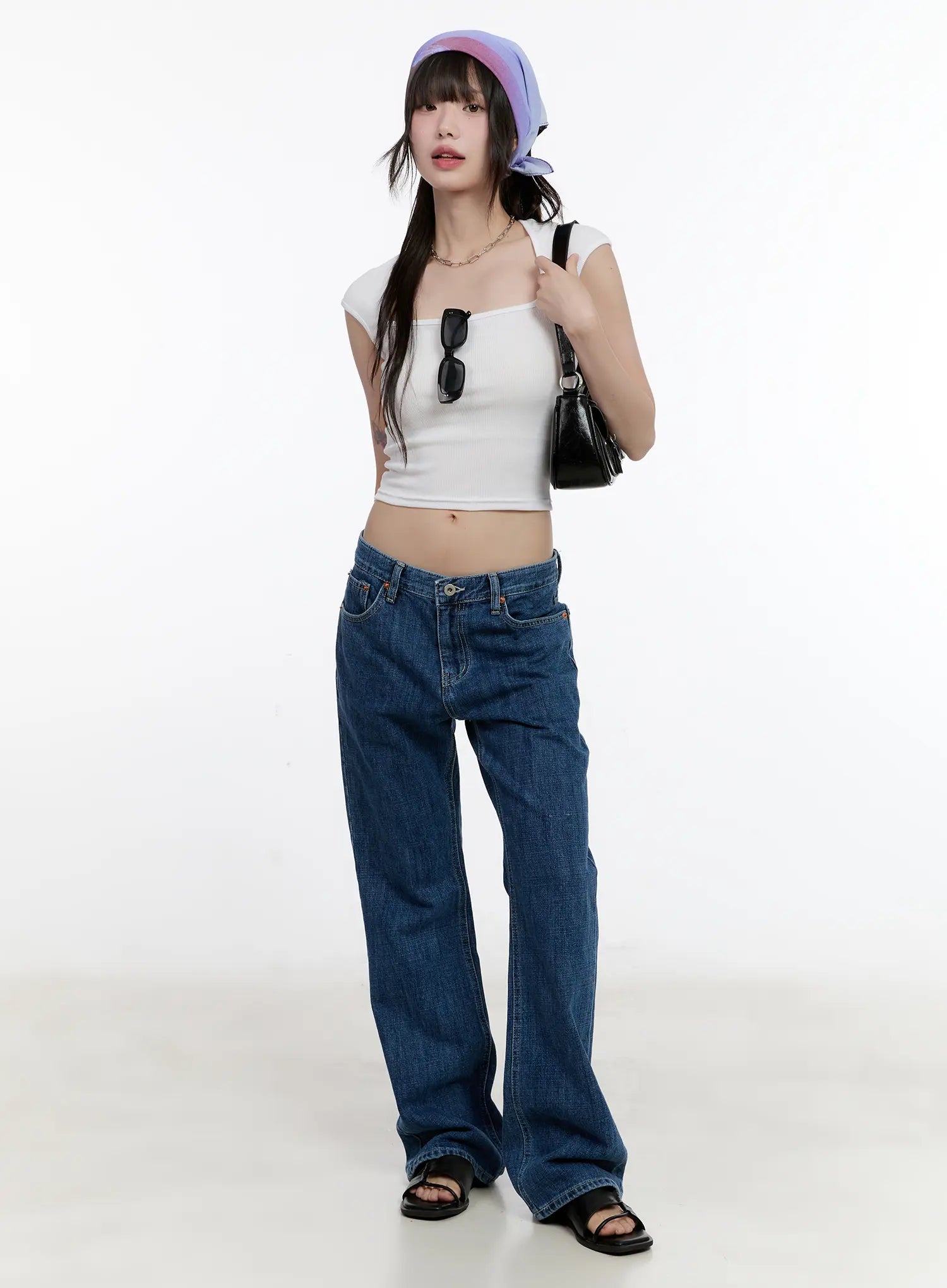 Square-Neck Fitted Top CL507