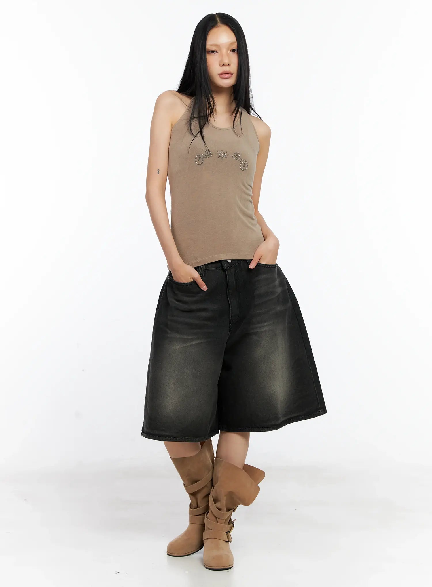 Stud Halter Tank Top CL529