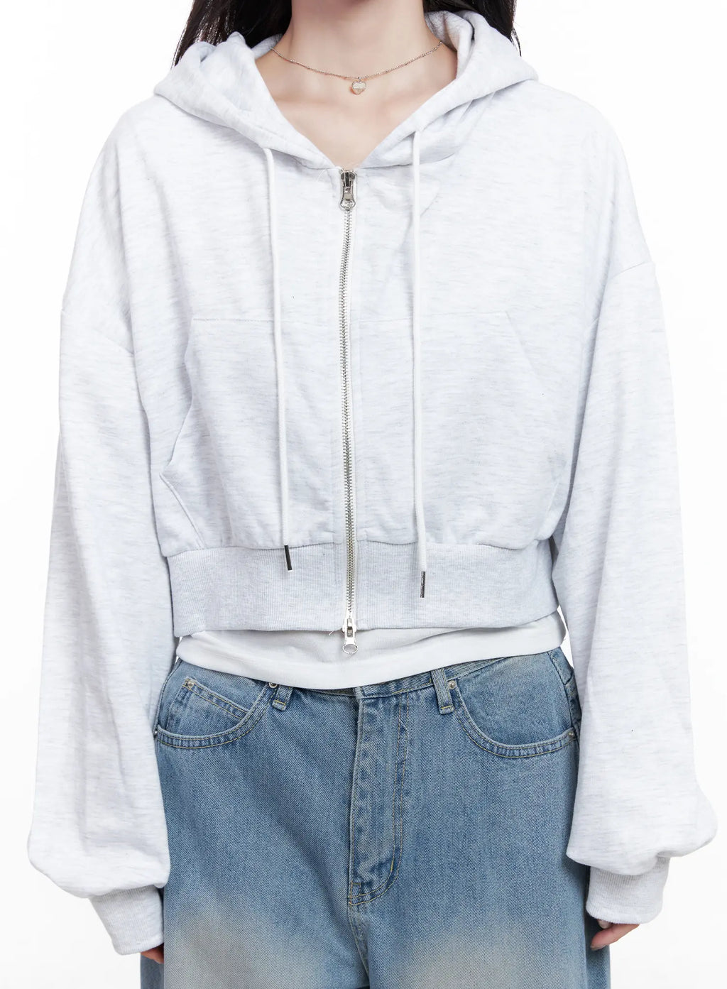 Cropped Zip-Up Hoodie CS519