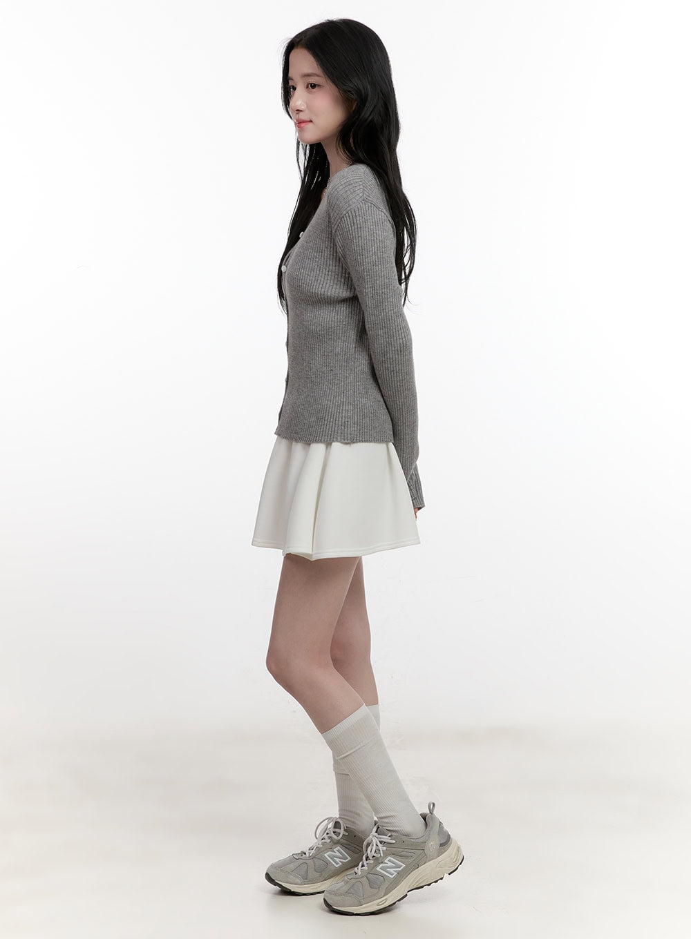 Ribbed Slim-Fit Buttoned Cardigan CF528