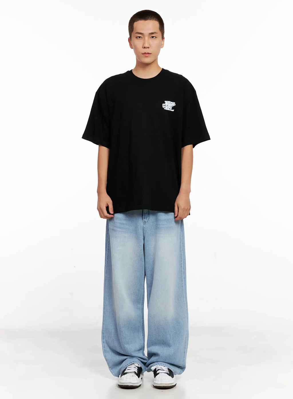 Men's Oversized Blurred Graphic Tee IG508