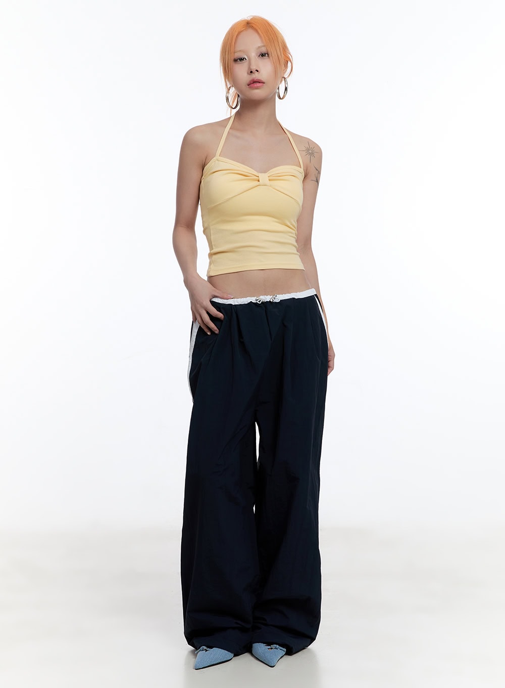 Ribbon Halter Crop Top CU502