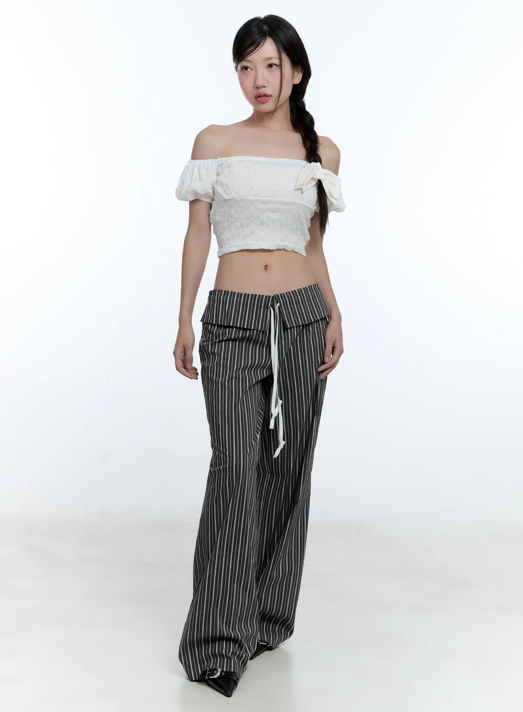 Puff-Sleeve Off-Shoulder Top CU526