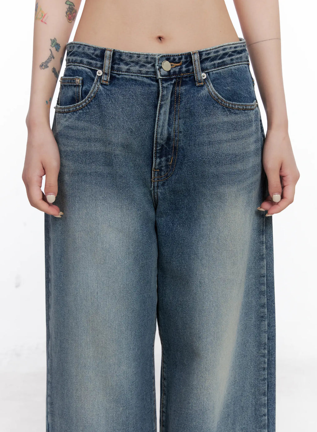 Joo Washed Wide Leg Jeans CS510