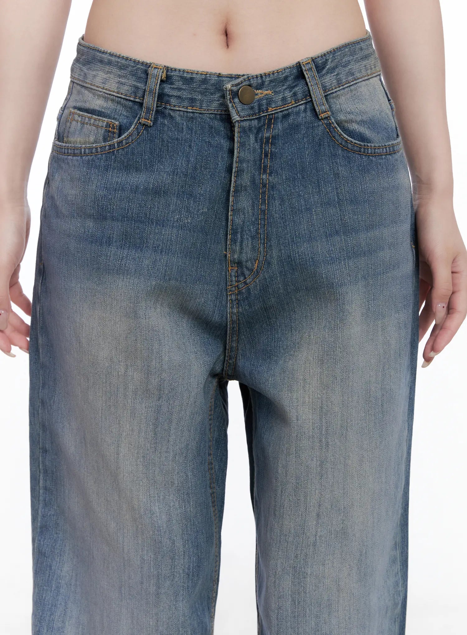 Lala Wide Leg Vintage Washed Jeans CG529