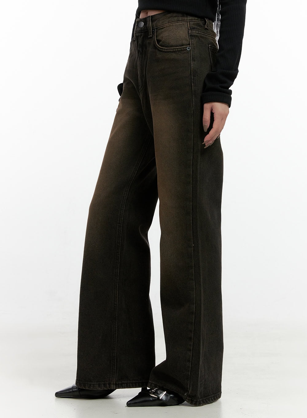 Naya Washed Cotton Wide Leg Jeans CN408