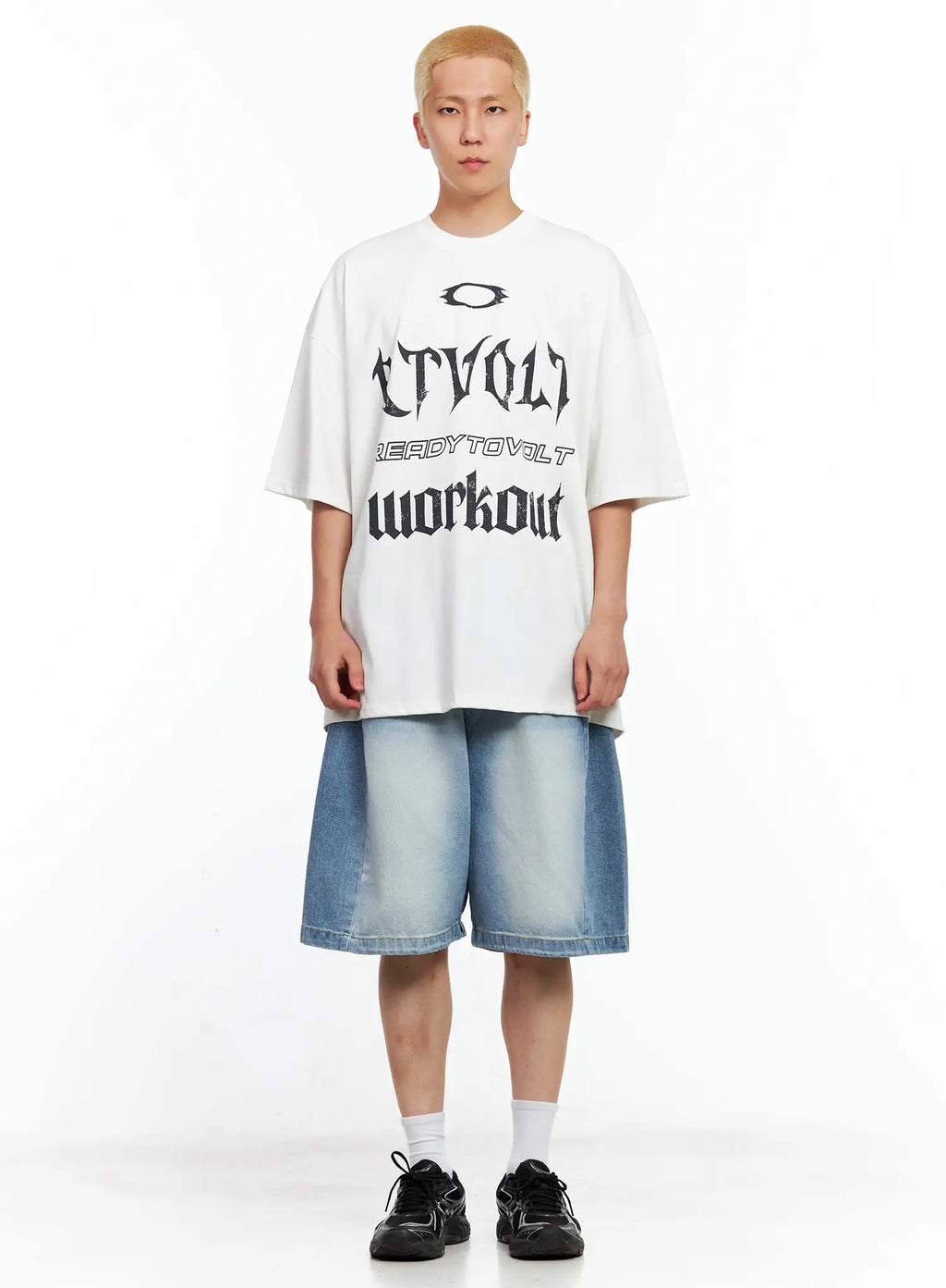 Men's Side-Drape Denim Jorts IL514