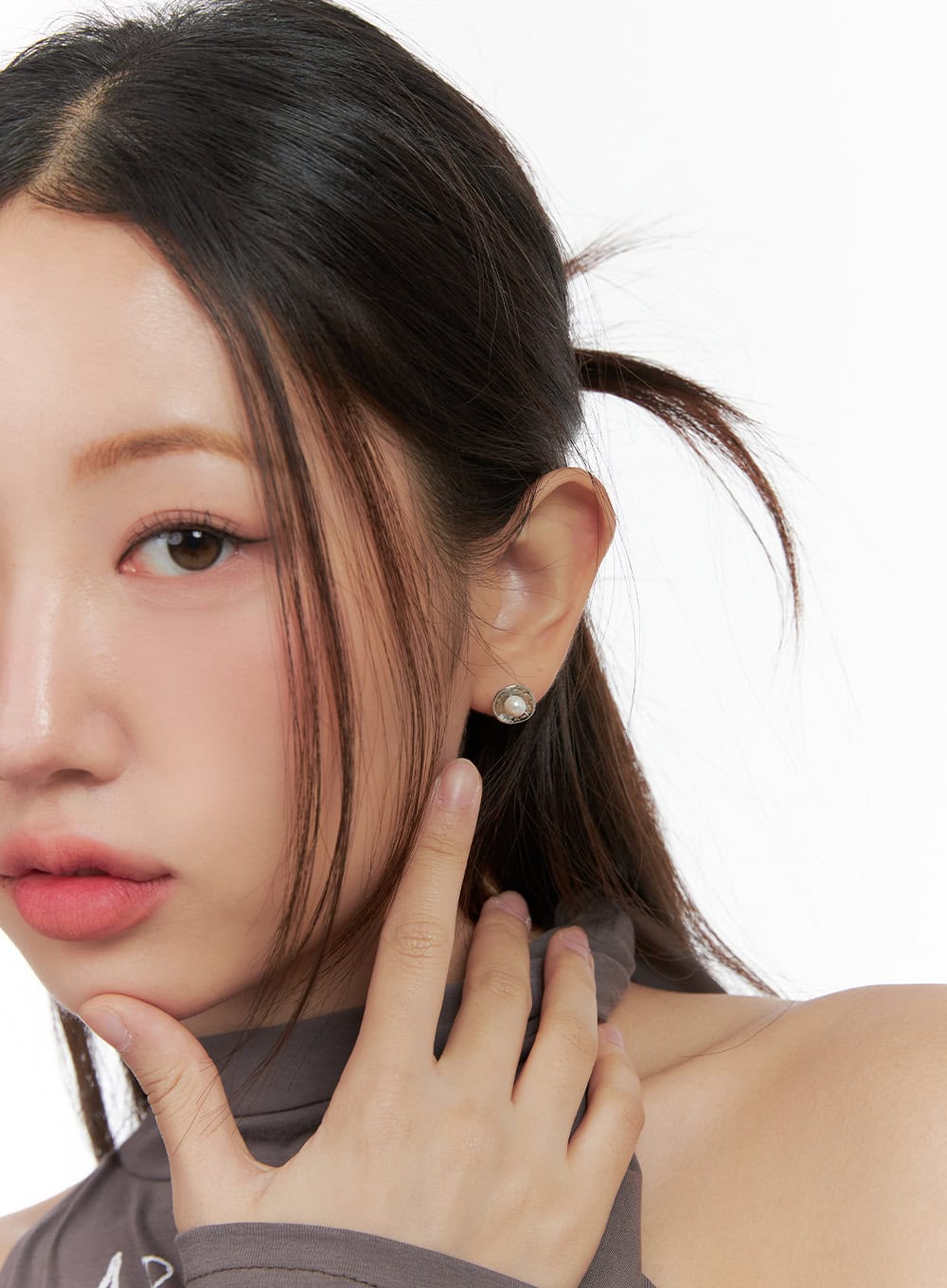 Flower Flat Earrings IO418