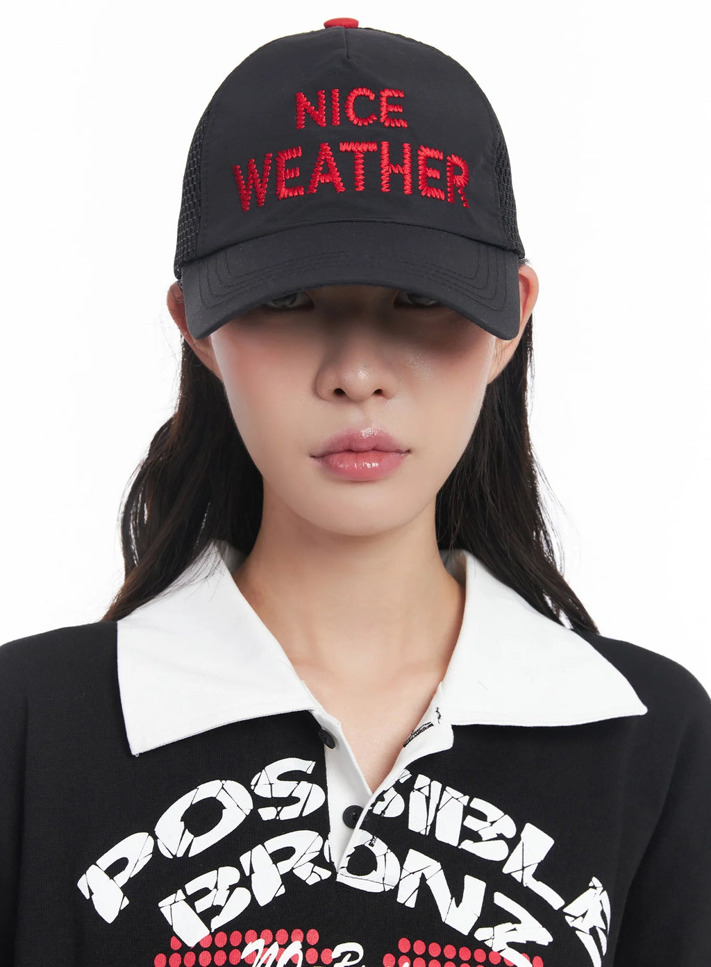 Embroidered Mesh Baseball Cap IC503