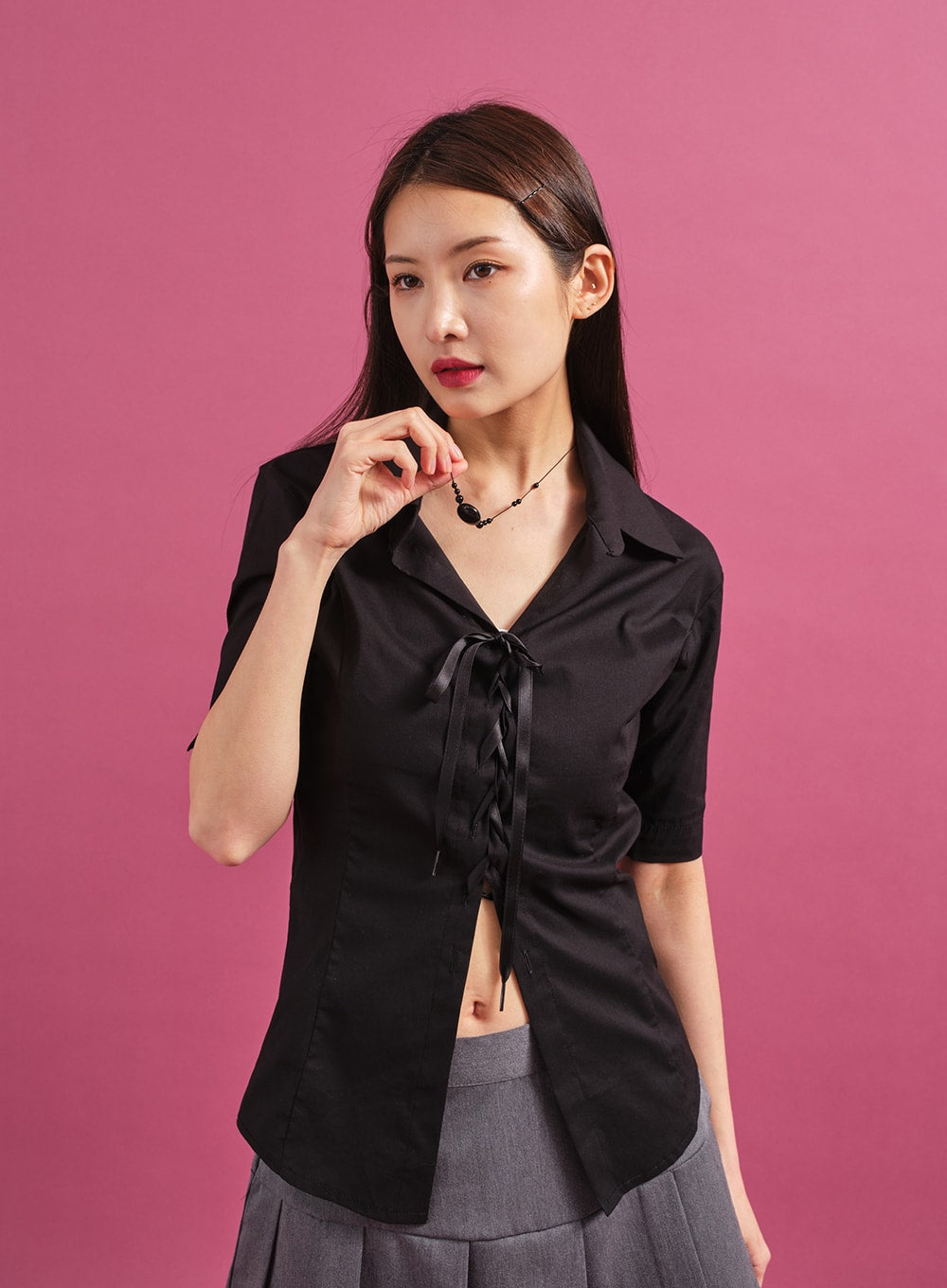 Beaded Stone Necklace CY18