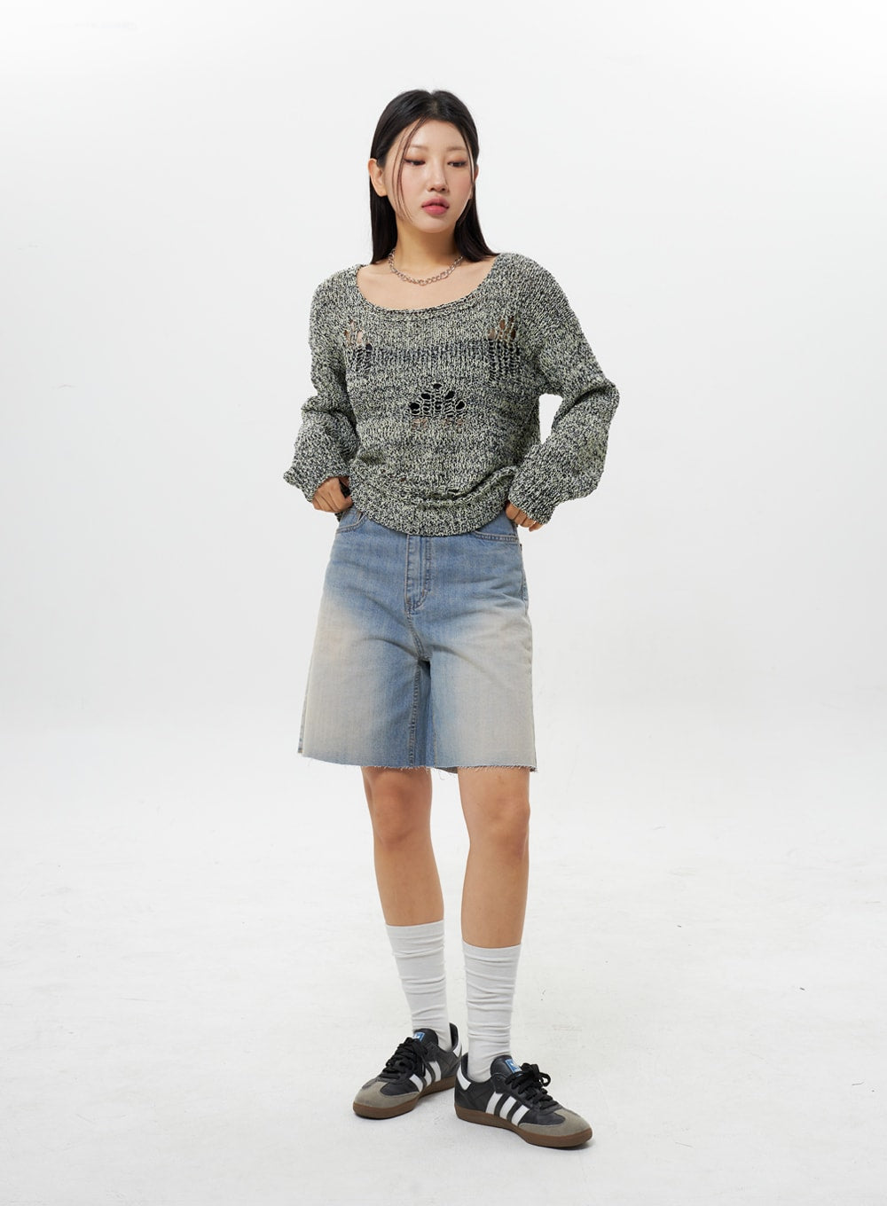 Ripped Sweater IY312